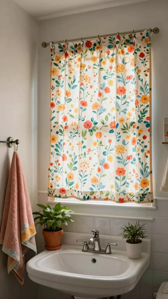 10 Bathroom Window Treatment Ideas for Privacy Without Darkness - 5. Decorative Bathroom Shades 1