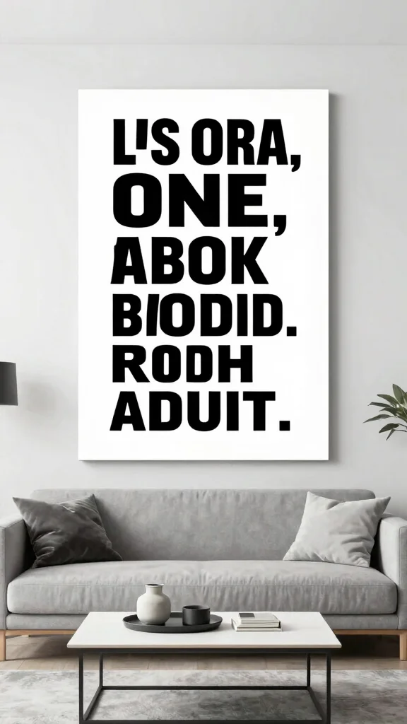 10 Canvas Painting Wall Art Ideas That Look Expensive - 10. Statement Typography 1