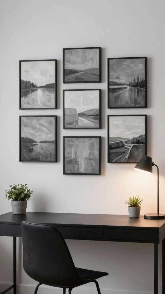 10 Canvas Painting Wall Art Ideas That Look Expensive - 2. Monochromatic Magic 1