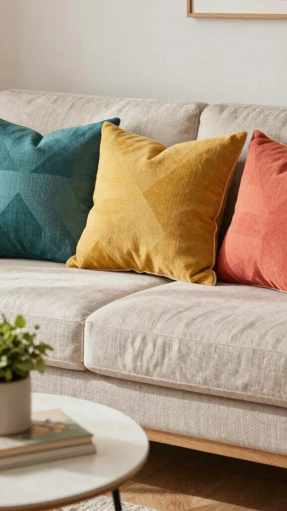 10 Mid-Century Modern Throw Pillow Ideas for Clean, Timeless Style - 1. Bold Geometric Patterns 1