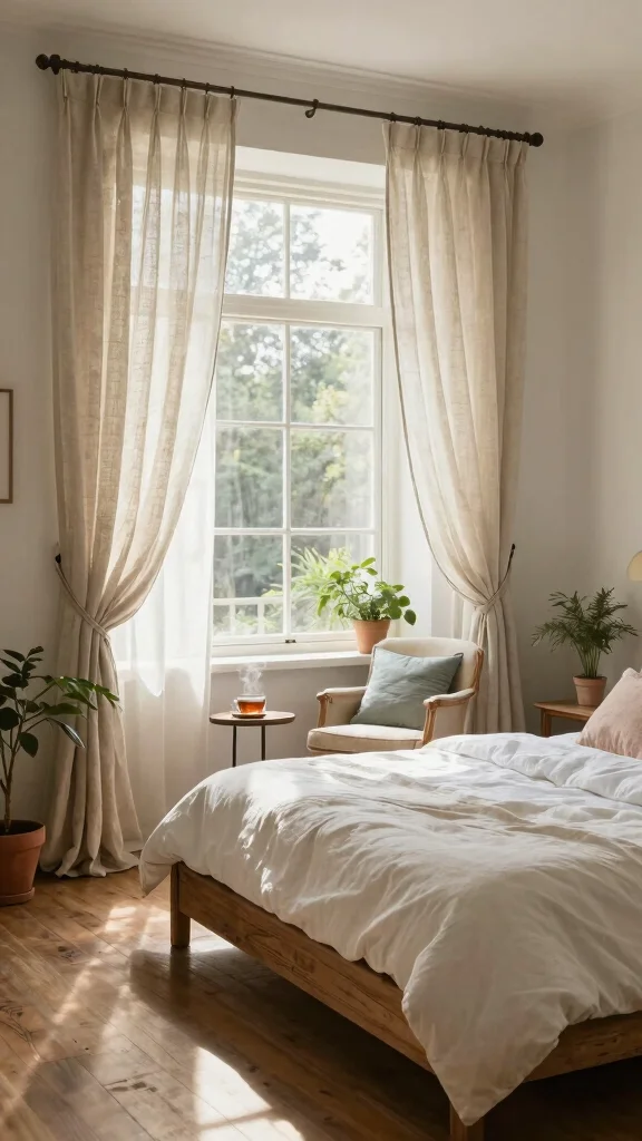 10 Modern Farmhouse Window Treatment Ideas That Feel Warm and Fresh - 1. Natural Linen Curtains 1