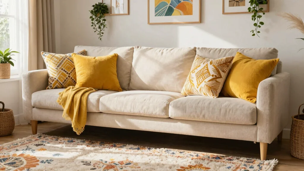 10 Mustard Yellow Throw Pillow Ideas for a Bright, Cozy Living Room