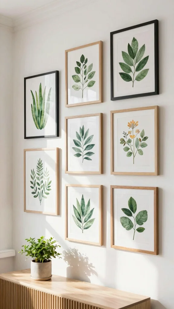 10 Nature-Inspired Wall Art Ideas for a Soft, Organic Look - 1. Lush Botanical Prints 1