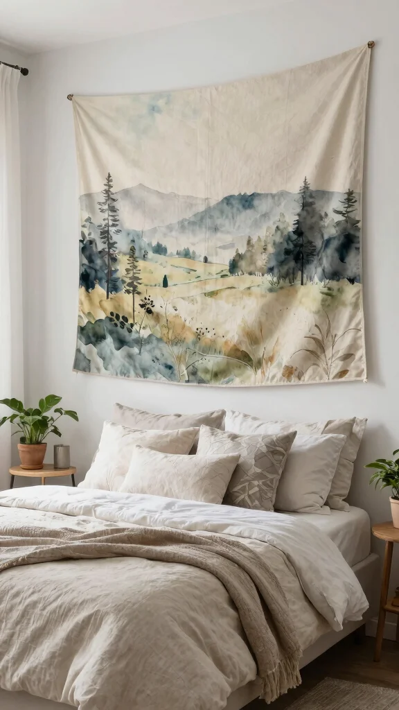 10 Nature-Inspired Wall Art Ideas for a Soft, Organic Look - 4. Tapestry Wall Hangings 1