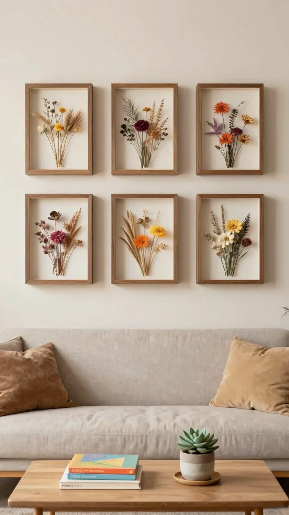 10 Nature-Inspired Wall Art Ideas for a Soft, Organic Look - 5. Dried Flower Arrangements 1