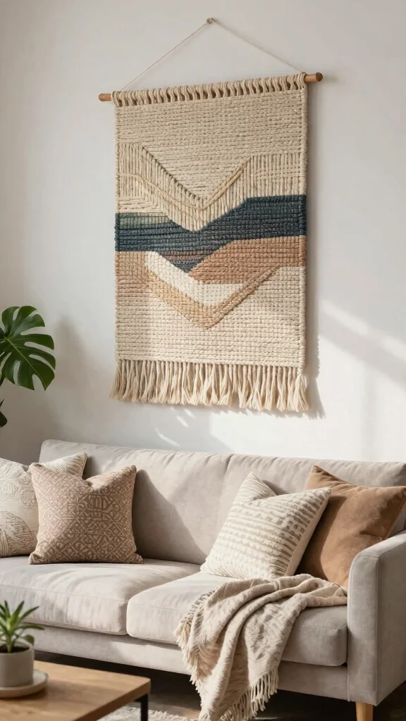 10 Nature-Inspired Wall Art Ideas for a Soft, Organic Look - 8. Woven Wall Hangings 1