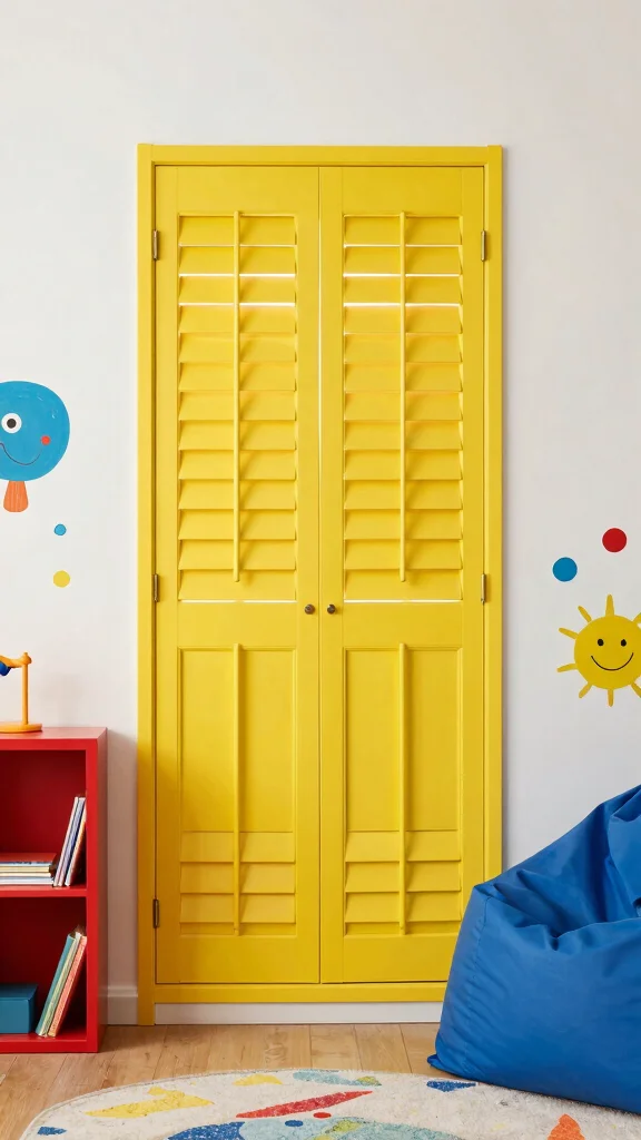 10 Plantation Shutter Ideas for Classic and Polished Window Styling - 2. Bold Colors for a Statement Look 1