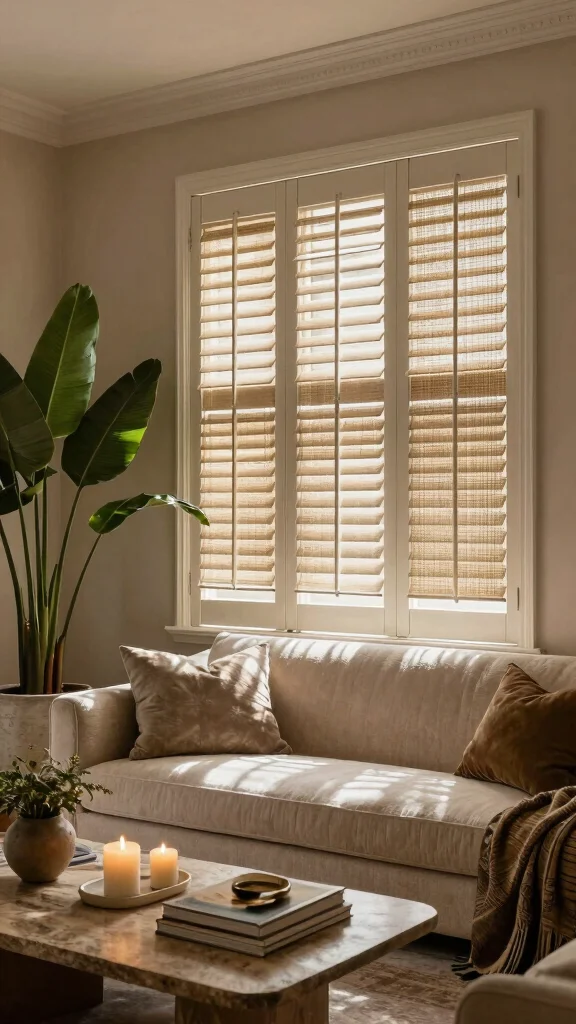 10 Plantation Shutter Ideas for Classic and Polished Window Styling - 5. Plantation Shutters with Unique Textures 1