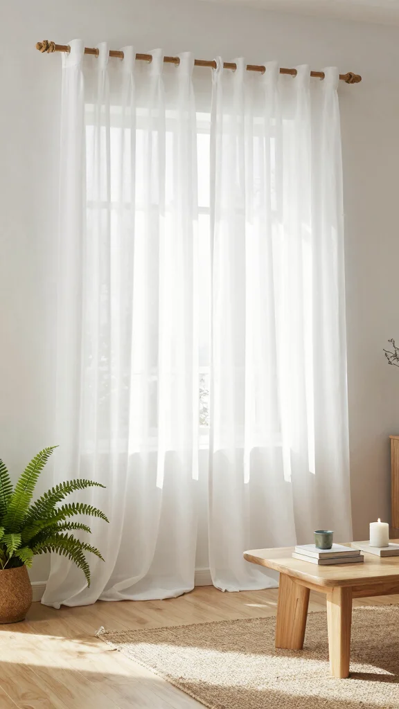 10 Sheer Window Treatment Ideas That Keep Rooms Bright and Airy - 1. Ethereal White Voile Curtains 1