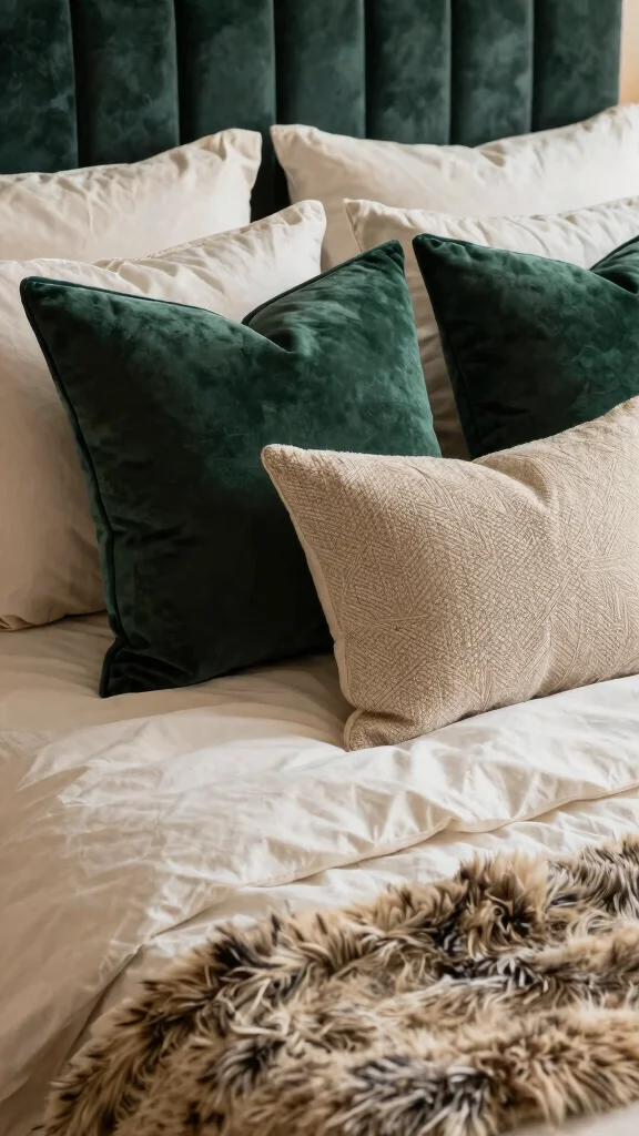 10 Simple Ways to Arrange Throw Pillows on a Bed Like a Designer - 3. Texture Overload: Mix and Match 1