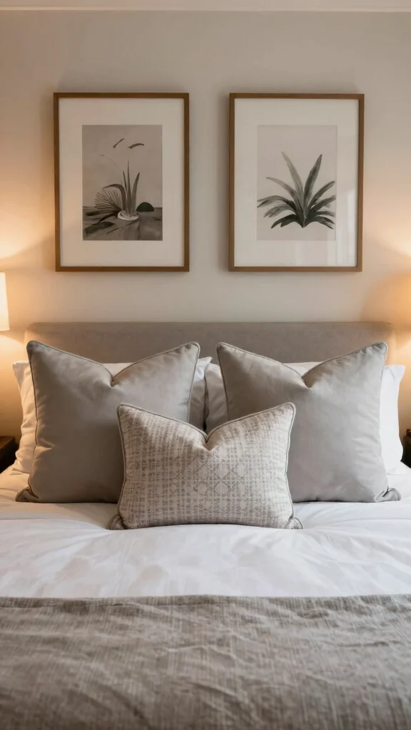 10 Simple Ways to Arrange Throw Pillows on a Bed Like a Designer - 4. Symmetrical Perfection 1