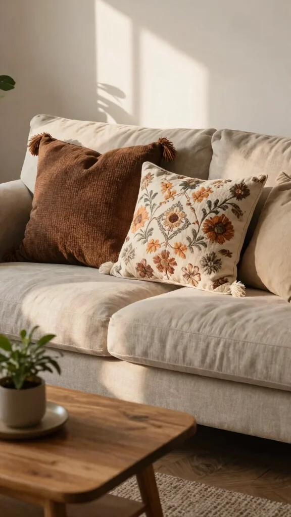 10 Throw Pillow Ideas With Tassels That Add Texture Without Clutter - 1. Earthy Tones and Patterns 1