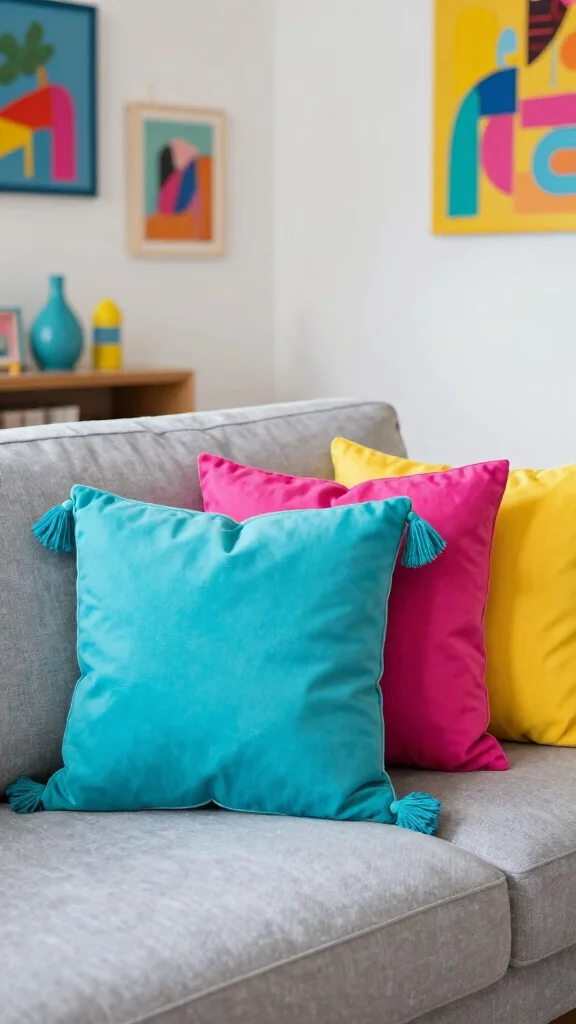 10 Throw Pillow Ideas With Tassels That Add Texture Without Clutter - 5. Bold Colors 1