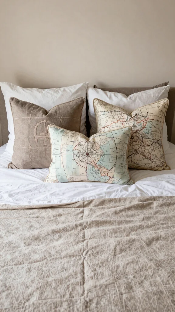 10 Throw Pillow Ideas for Beds That Look Layered but Not Cluttered - 9. Customize with Personal Touches 1