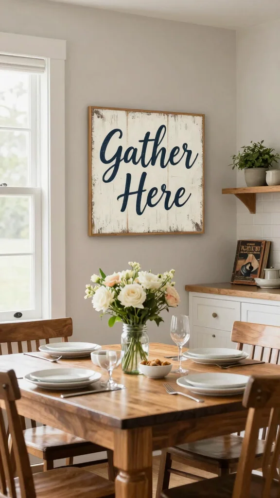 10 Wall Art Ideas for Kitchens That Add Warmth and Character - 2. Hand-painted Wooden Signs 1