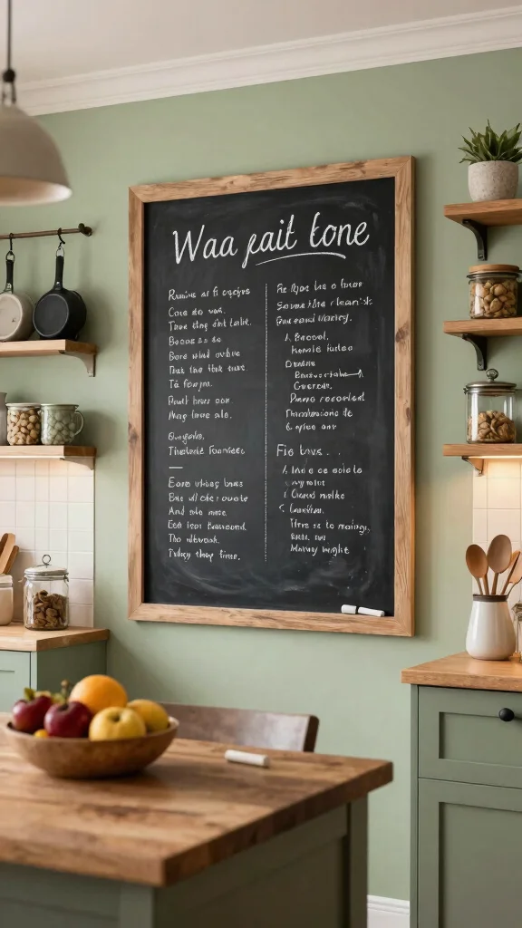 10 Wall Art Ideas for Kitchens That Add Warmth and Character - 4. Chalkboard Wall Art 1