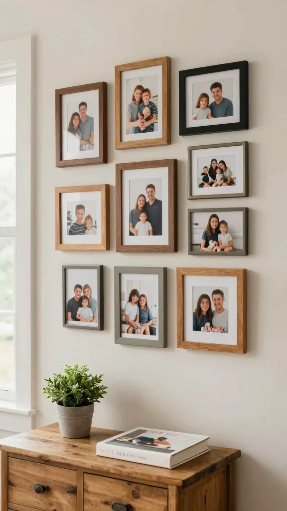 10 Wall Art Ideas for Kitchens That Add Warmth and Character - 9. Family Photo Collage 1