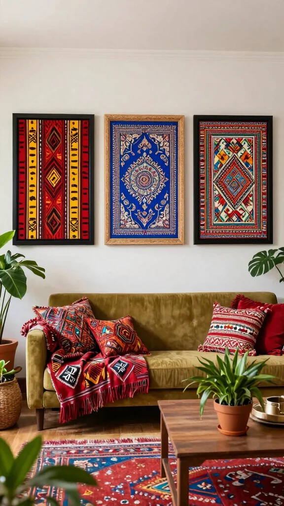 10 Wall Art Set of 3 Ideas for a Balanced Designer Look - 5. Cultural Patterns 1