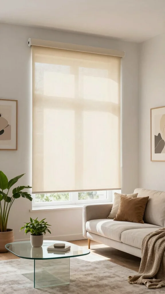 10 Window Covering Ideas for Privacy Without Losing Natural Light - 1. Light-Filtering Roller Shades 1