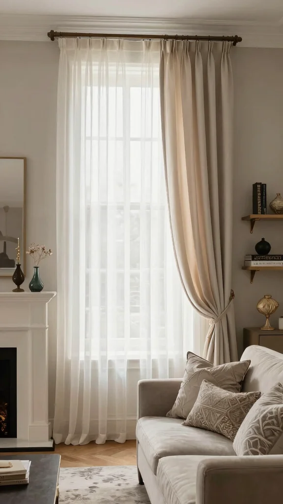 10 Window Covering Ideas for Privacy Without Losing Natural Light - 10. Tiered Drapery for Versatility 1