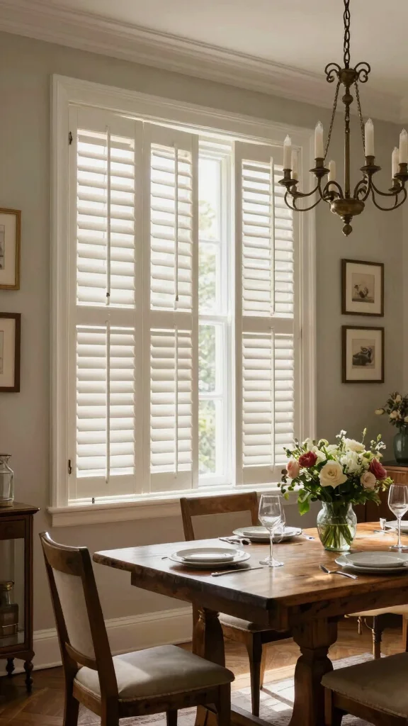 10 Window Covering Ideas for Privacy Without Losing Natural Light - 5. Adjustable Louvered Shutters 1