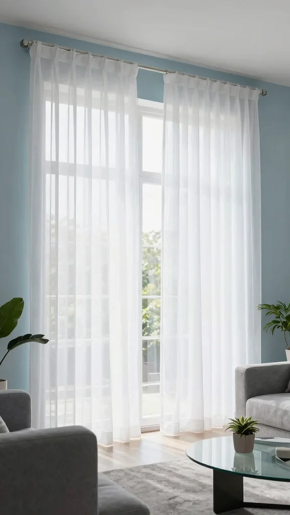 10 Window Treatment Ideas for Large Windows Without Heavy Bulk - 1. Sheer Window Panels 1