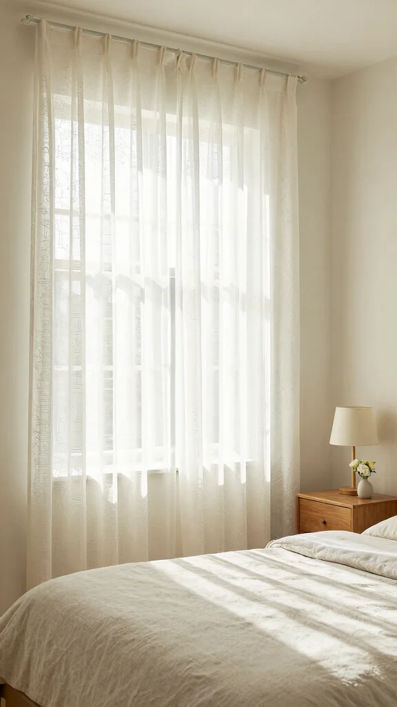 10 Window Treatment Ideas for Large Windows Without Heavy Bulk - 4. Decorative Sheer Curtains 1