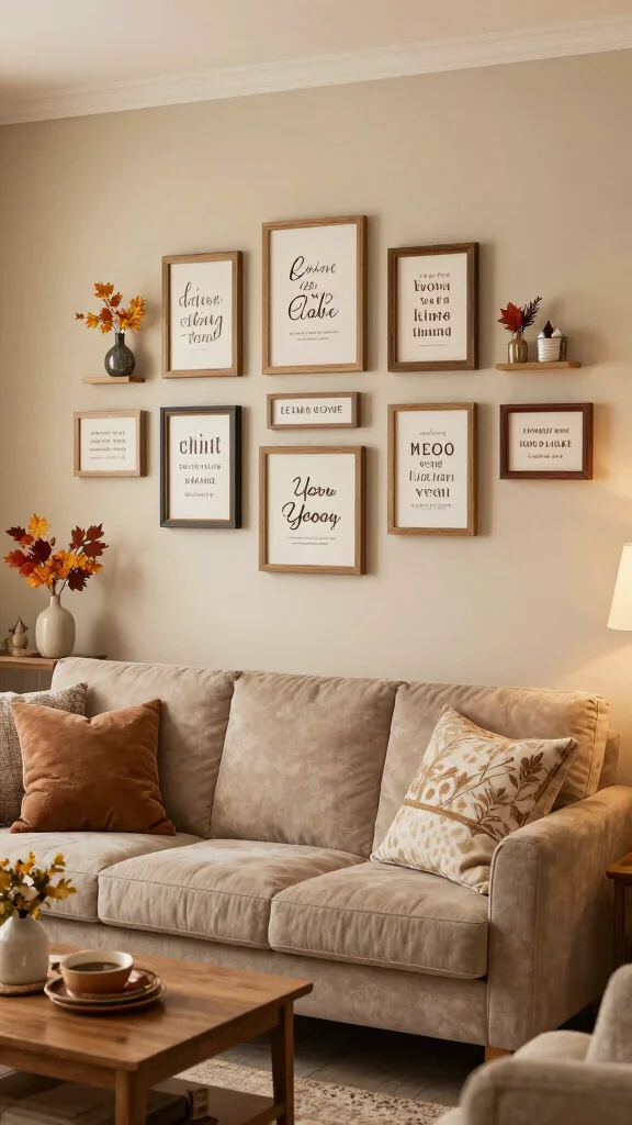 11 Family Quote Wall Art Ideas for Warm and Meaningful Decor - 11. Seasonal Quote Displays 1