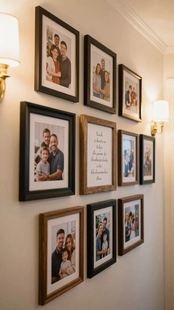 11 Family Quote Wall Art Ideas for Warm and Meaningful Decor - 2. Framed Family Quotes with Pictures 1