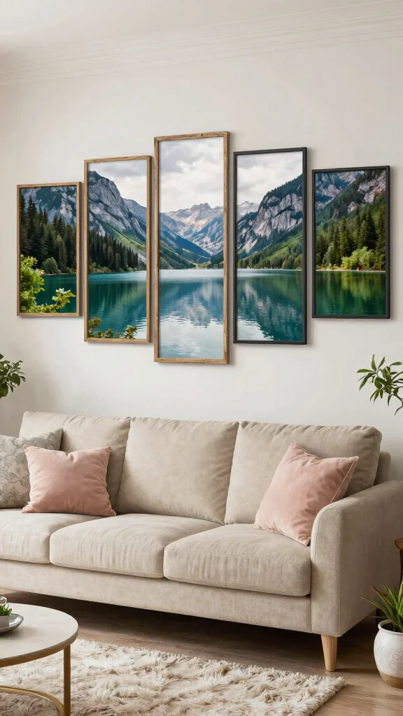 11 Five-Piece Wall Art Ideas That Make a Bold Statement - 1. Nature's Embrace 1