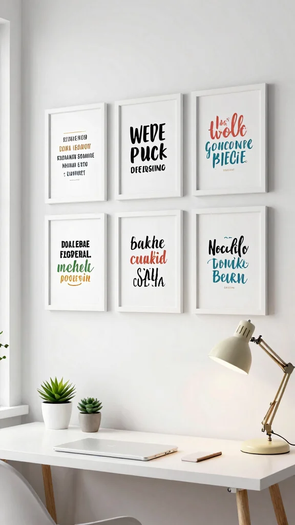 11 Five-Piece Wall Art Ideas That Make a Bold Statement - 8. Inspirational Quotes 1