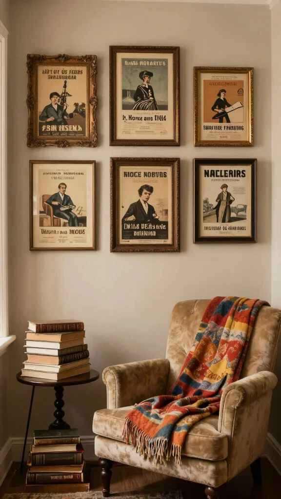 11 Five-Piece Wall Art Ideas That Make a Bold Statement - 9. Vintage Charm 1