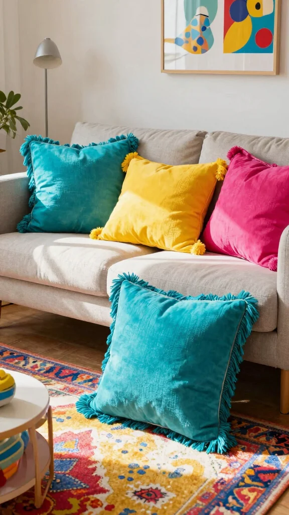 11 Fringe Throw Pillow Ideas That Make a Sofa Feel Layered - 5. Fringe and Pom-Pom Combos 1