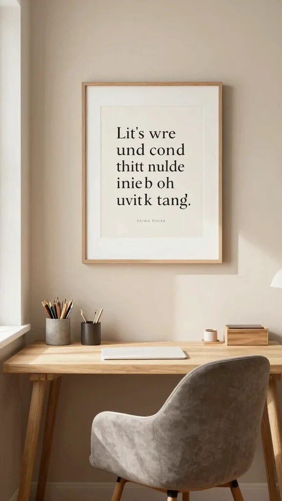 11 Japandi Wall Art Ideas for a Calm and Minimal Home - 5. Quotes and Affirmations 1