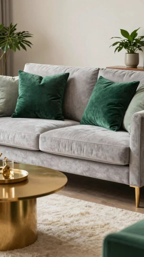 11 Jewel Tone Throw Pillow Ideas for a Rich, Collected Look - 1. Luxurious Emerald Green 1