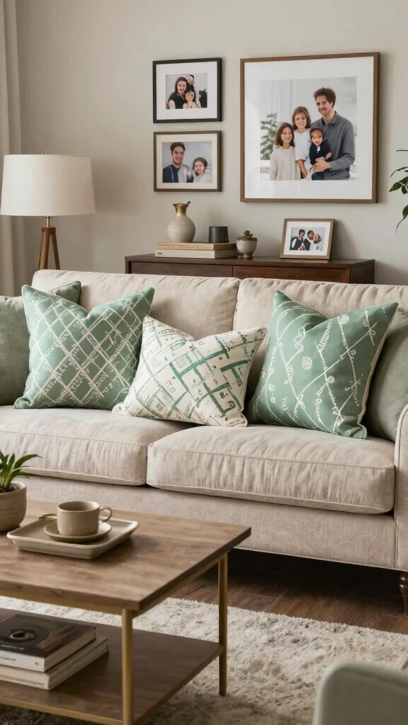 11 Sage Green Throw Pillow Ideas for a Calm and Trendy Home - 11. Personal Touches with Custom Sage Green Pillows 1