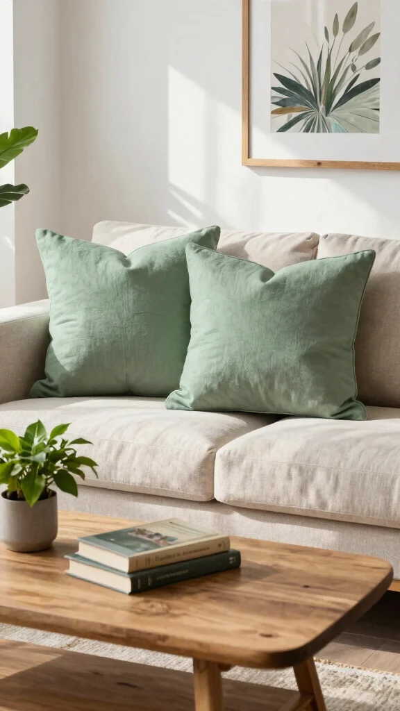 11 Sage Green Throw Pillow Ideas for a Calm and Trendy Home - 3. Eco-Friendly Materials 1