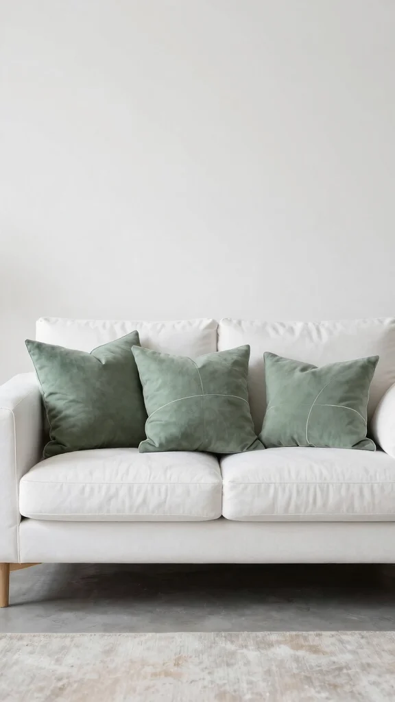 11 Sage Green Throw Pillow Ideas for a Calm and Trendy Home - 9. Minimalist Elegance with Sage Green 1
