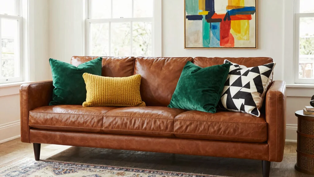 11 Throw Pillow Ideas for a Brown Couch That Add Contrast