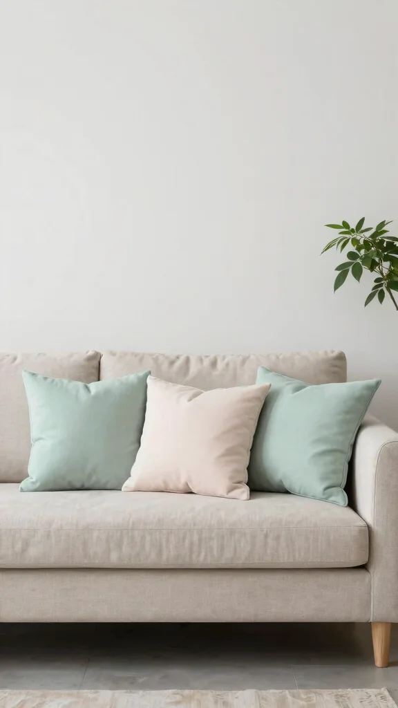 11 Throw Pillow Set of 3 Ideas for Easy and Stylish Sofa Styling - 4. Minimalist Elegance 1