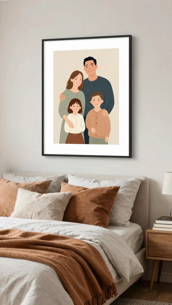 11 Wall Art Ideas for Bedroom Decor That Feel Calm and Modern - 7. Personalized Art for Emotional Connection 1