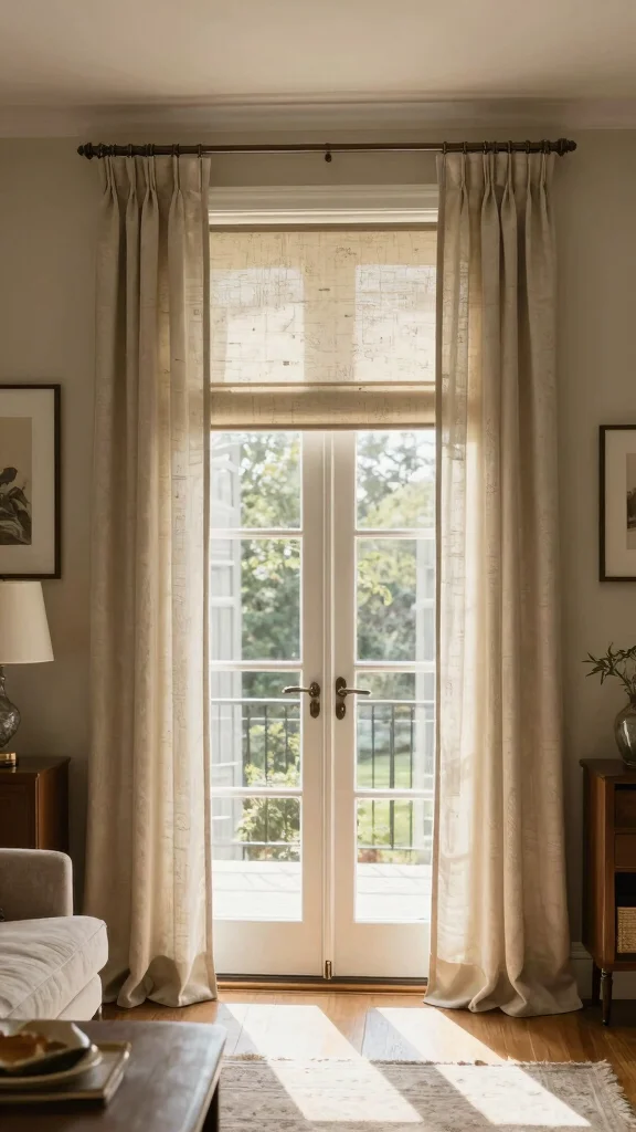 11 Window Treatment Ideas for French Doors That Look Elegant - 10. Custom-Made Eco-Friendly Treatments 1