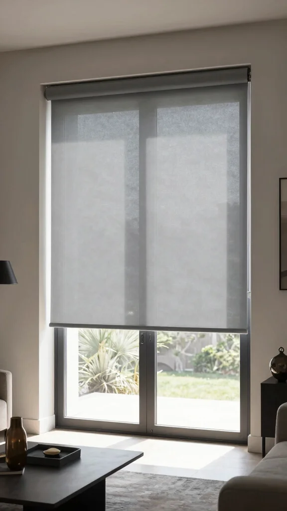 11 Window Treatment Ideas for French Doors That Look Elegant - 4. Eco-Friendly Roller Shades 1