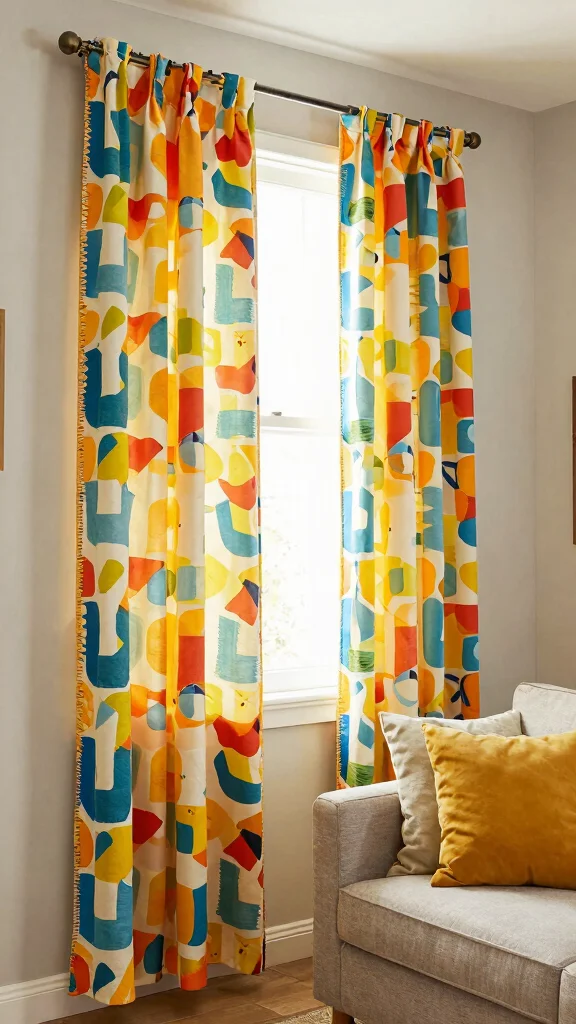 11 Window Treatment Ideas for Small Windows That Make Them Look Bigger - 11. Bold Patterns for a Fun Statement 1