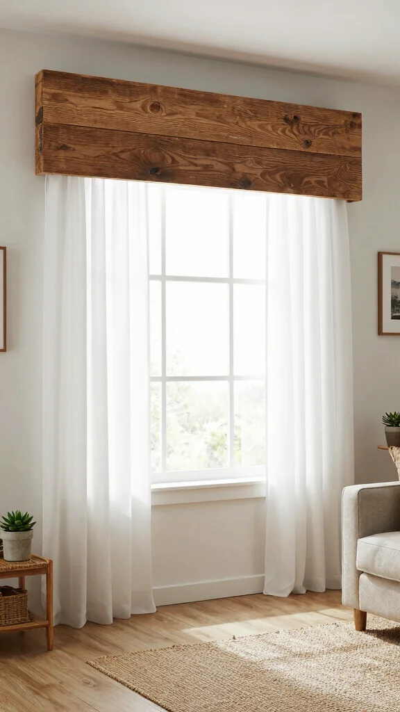 11 Window Valance Ideas That Add Style Without Feeling Dated - 2. Reclaimed Wood Valances for Rustic Charm 1