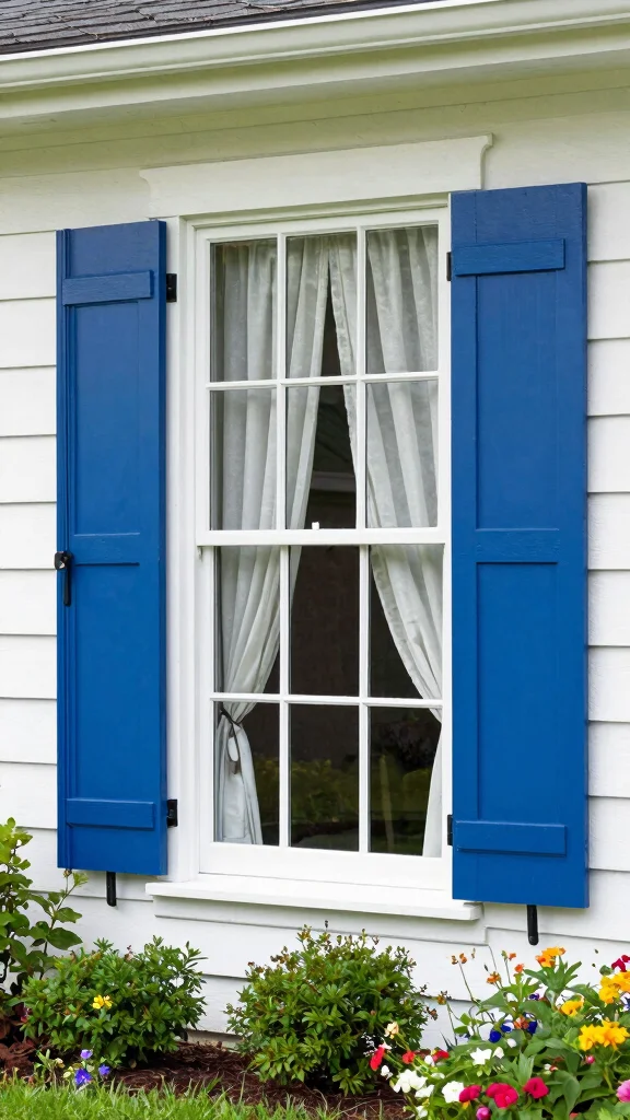 12 Bay Window Treatment Ideas for a Softer, Custom Look - 12. Statement Curb Appeal with Exterior Shutters 1