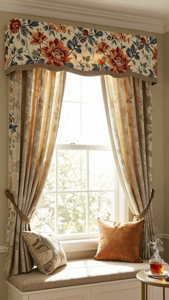 12 Bay Window Treatment Ideas for a Softer, Custom Look - 5. Decorative Valances for a Stylish Accent 1