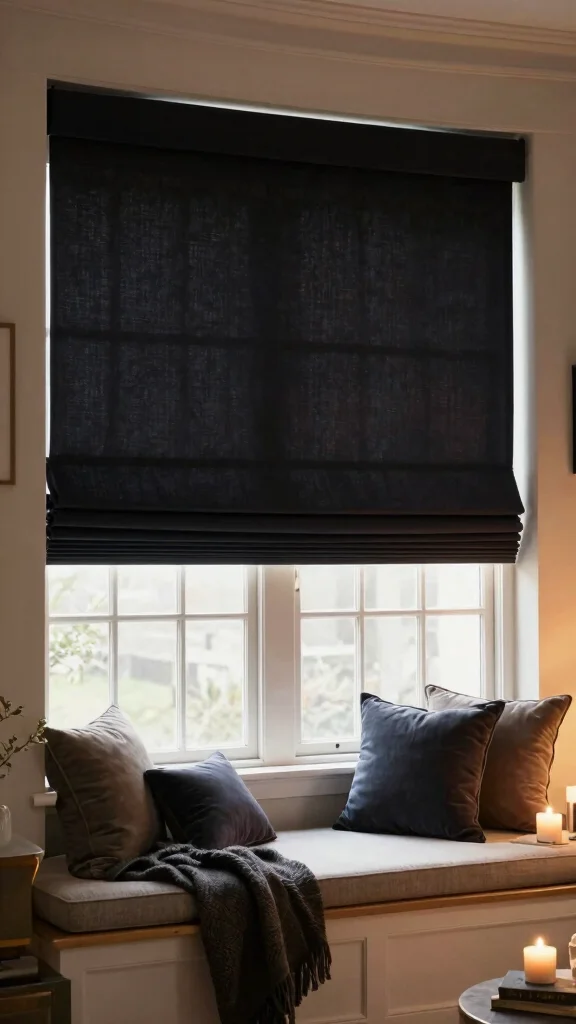 12 Bay Window Treatment Ideas for a Softer, Custom Look - 8. Soft Blackout Shades for Ultimate Privacy 1