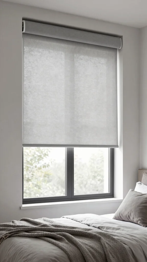 12 Bedroom Window Treatment Ideas for Better Sleep and Soft Style - 9. Eco-Friendly Roller Shades 1