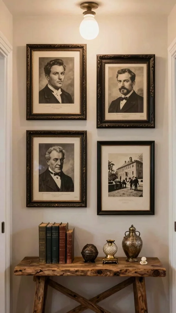 12 Black and White Wall Art Ideas That Never Go Out of Style - 8. Vintage Black and White Prints 1